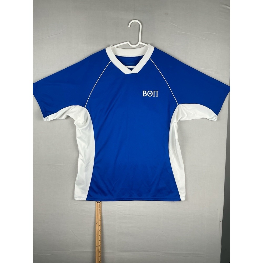 Augusta‎ Sportswear Jersey Mens Blue White V Neck Athletic Shirt #02 Shaver